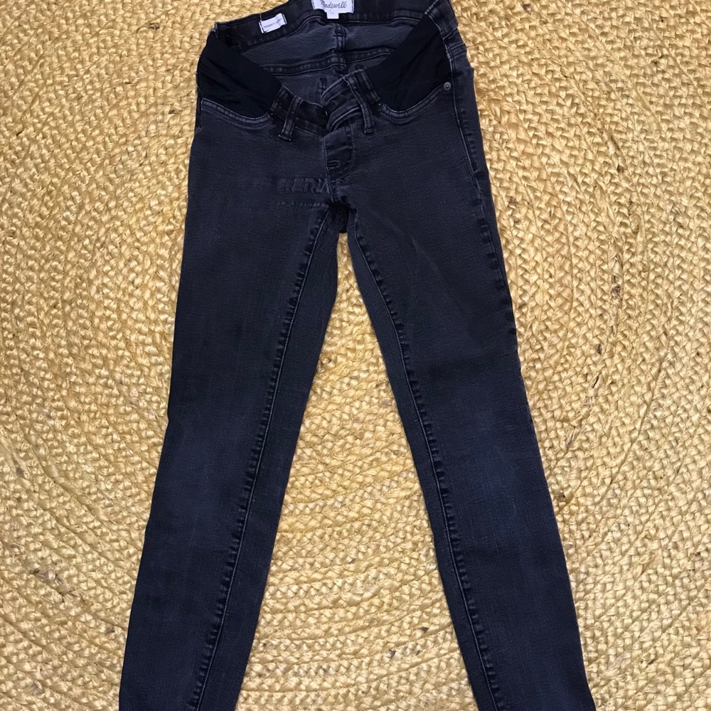 Madewell maternity skinny black jeans size 25